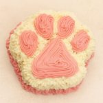 Pink and White Dog Paw Cake
