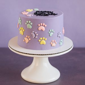 dog paw print cake