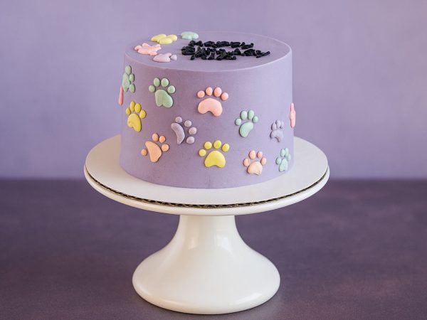 dog paw print cake