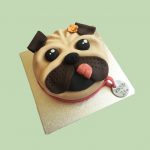 Pug Dog Face Cake