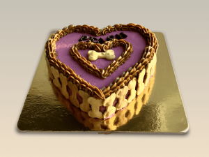Heart Shaped Dog Cake